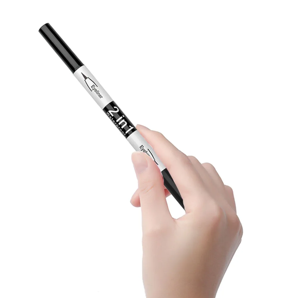 Двухсторонний Водостойкий карандаш для татуажа бровей с вилочным наконечником, 4 головки, жидкий карандаш для бровей, карандаш для окрашивания бровей