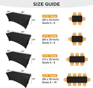 White Elastic Stretch Woven Spandex <b>Table</b> <b>Cover</b> & Skirt Waterproof & Oilproof Ruffled Design for Outdoor Weddings - Product Image 4