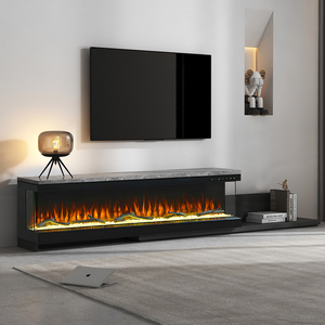Aprobación Ce 70 pulgadas Colorido Cristal Brillante Adornado Troncos 3 Vista lateral Controlable <span class=keywords><strong>Chimenea</strong></span> eléctrica - Product Image 5