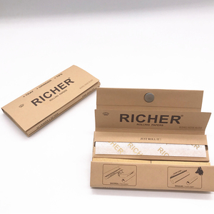 Custom Brand <b>Rolling</b> Paper with Filter 3 in 1 Slow Burn FSC Unbleached Paper OME Water Mark Best Quality Manufacturer Direct - Product Image 1