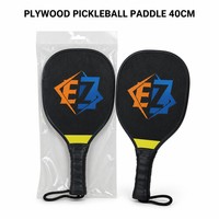 Raquette de pickleball en contreplaqué 40 cm avec poignée en PU et balle pour l'entraînement des clubs scolaires, vente en gros, logo personnalisé, OEM