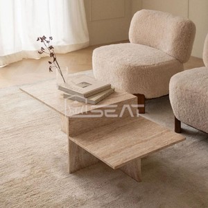 Wabi Sabi โต๊ะกาแฟสไตล์อิสราเอล, โต๊ะกาแฟสไตล์ Nordic ทนทาน L100xW55xH35cm รับประกัน2ปี - Product Image 2