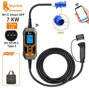 Cargador de Vehículos Eléctricos Portátil de 7KW, Tipo 2, con Conexión WIFI, Aplicación Inteligente, Fase 1, 32A, Enchufe CEE de 3 Pines, Cables de Carga de 32A, Nuevo - Product Image 6