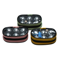 Mini jeu de boules de pétanque en acier de 32.5mm pour exercice de fitness de jardin Logo personnalisé emballé dans un sac