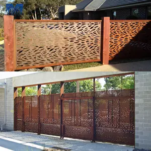 Matériau de surface murale de qualité pour l'extérieur, panneau métallique, solide, pare-soleil, poudre revêtue au laser, aluminium, clôture et jardin