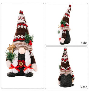 Nouvel an 2025 noël poupée en tissu <span class=keywords><strong>sans</strong></span> <span class=keywords><strong>visage</strong></span> 28*7cm joyeux noël décoration de la maison ornement noël Navidad Natal - Product Image 6