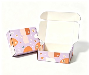 Boîte cadeau en papier personnalisée, boîte d'expédition en carton ondulé, emballage pour soins de la peau, emballage pour vêtements, emballage pour maquillage - Product Image 1