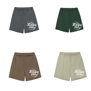 Premium 100% Cotton Men's Casual Shorts 380G Heavyweight Fabric in <b>Neutral</b> Tones High Quality Men's Shorts - Product Image 3