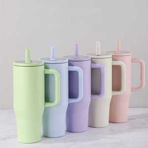 Nouvelle tasse de voyage isotherme sous vide anti-fuite de 30 oz et 40 oz avec poignée et couvercle pour le camping, modèle 2025 - Product Image 6