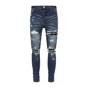 2023 New Design China Jeans Factory Black Slim Fit Jeans Plus Size Men Denim Pants Flare Jeans Mens Hombre