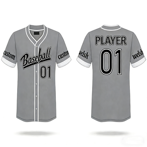 Camiseta de Béisbol Unisex Personalizada de Poliéster Blanco Vintage de Secado Rápido y Transpirable, con Cuello en V, Tela de 260g, Logotipo Personalizado - Product Image 3