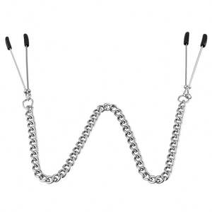 Abrazaderas para pezones de sujeción Bondage de venta superior <span class=keywords><strong>2022</strong></span> con Clip de pecho de Metal de cadena larga para hombre y mujer - Product Image 6