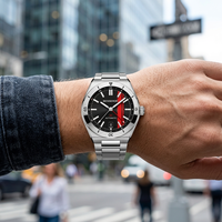 Montre mécanique automatique de luxe pour homme, acier inoxydable, saphir, lumineuse, analogique, loupe, logo personnalisé OEM, mouvement Miyota