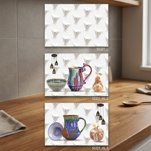 Azulejos de cerámica digitales 3D de 12x18 pulgadas para cocina española y concepto de interior de sala de exposiciones - Product Image 1