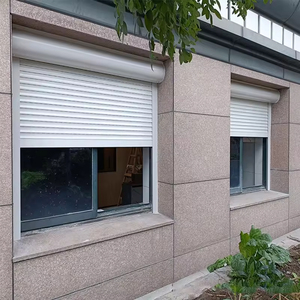 Volets roulants en aluminium au design moderne personnalisés, portes de garage roulantes isolées, filet en fibre de verre, surface finie - Product Image 6