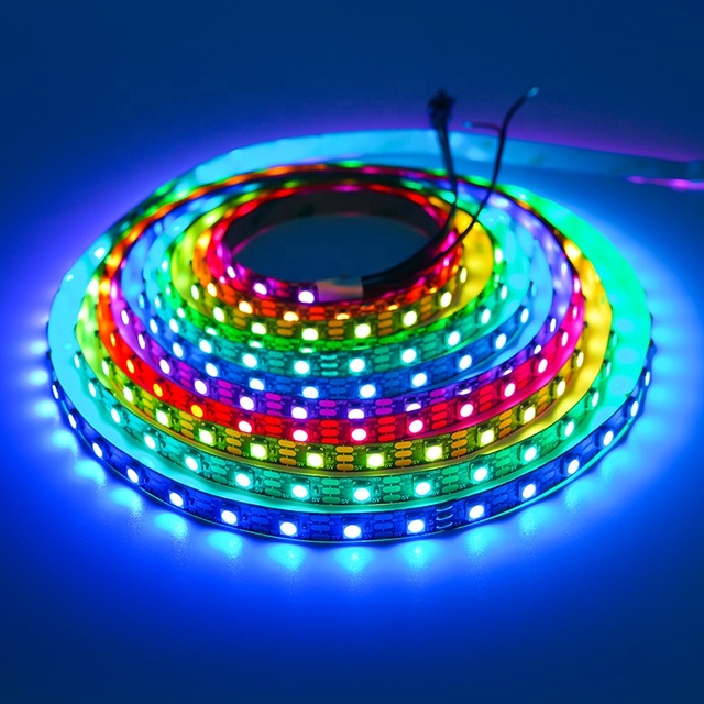 Custom Durable 60LED/m 5V SK6812 WS2812B Copper LED RGB Pixel Strip with Remote Control Programmable