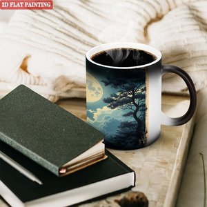 Mug magique personnalisé pour bébé, noir givré, 11 oz, en céramique, sensible à la chaleur, tasse vierge - Product Image 3