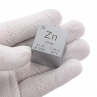 Cube de densité en métal de 25,4 mm/1 pouce, pureté 99,95 %, pour collection d'éléments
