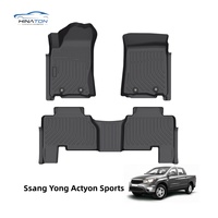 Accessoires intérieurs automobiles en gros, tapis de voiture 3D en TPE toutes saisons, imperméables, pressés à chaud, faciles à nettoyer pour Ssang Yong Actyon Sports
