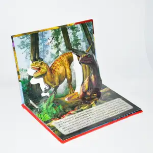 Hoge Kwaliteit Custom Hardcover Kinderen Prentenboeken Super Cool 3d Dier Pop Up Boek