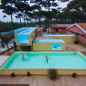 <span class=keywords><strong>Piscine</strong></span> Conteneurisée Personnalisée en <span class=keywords><strong>Acier</strong></span> Portable pour Airbnb, Jardin et Complexes de Glamping - Product Image 2