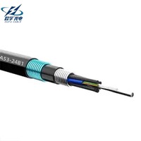 Câble à fibre optique 4 cœurs OUFU OEM/ODM GYFTS, non métallique, avec renfort en FRP et bande d'acier, blindé, pour extérieur, à tube lâche