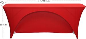 Wholesale STELLAR PATH 6Ft Arch <b>Stretch</b> Spandex Wrinkle Free Durable <b>Machine</b> Washable Customizable Exhibition Table Covers - Product Image 1