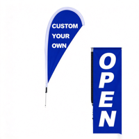Drapeaux publicitaires personnalisés double face de toutes formes, avec poids et support, pour intérieur, clôture, route, sport automobile