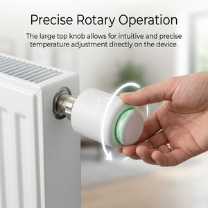 <span class=keywords><strong>Thermostat</strong></span> de <span class=keywords><strong>radiateur</strong></span> WiFi Zigbee TRV, application Tuya Smart Life, vanne thermostatique programmable, solution de chauffage économe en énergie - Product Image 5
