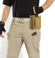 Pochette de rangement MOLLE EDC avec fermeture à cordon, sac de taille utilitaire multi-usages avec poche latérale en maille et emplacement pour téléphone