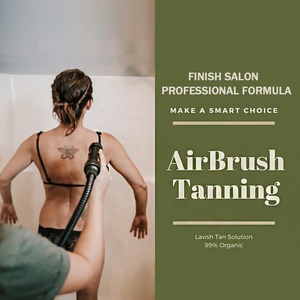 Vegan <strong>Spray</strong> <strong>Tan</strong> <strong>Solution</strong> Medium Dark Sunless Tanning <strong>Solution</strong> for Subtle Bronzed Glowing Finish Salon Professional Formula - Product Image 2
