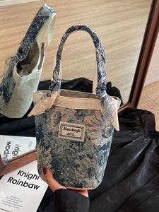 2026 New Fashion Square Shape Button Closure Bucket <b>Bag</b> <b>Large</b> Capacity Hand Carry <b>Bag</b> for Women - Product Image 6