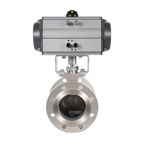 Vanne à boisseau sphérique pneumatique à bride en V OEM VQ647H Miston, régulation et coupure - Product Image 1