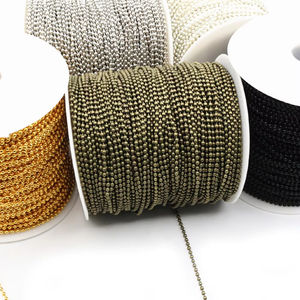 Sỉ dây chuyền bi sắt 2.4mm làm đồ trang sức, vòng cổ đen, trang phục, mạ sơn trơn, thích hợp làm mặt dây chuyền - Product Image 6