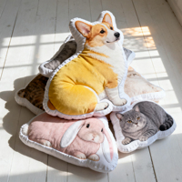 Coussins décoratifs en peluche personnalisés à imprimé numérique, motifs floraux et animaux, écologiques, jouets pour animaux, échantillon gratuit, vente en gros