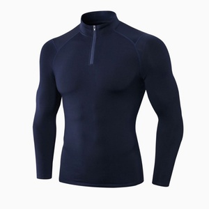 Camisetas Deportivas Transpirables y Cómodas para Hombre, Personalizadas, Ropa para Correr, Ropa para Trotar, Camiseta con Cierre de Cremallera de un Cuarto - Product Image 1