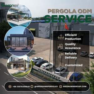 Kit de Pérgola de Aluminio de Fácil Instalación con Acabado en Polvo para Jardín, <span class=keywords><strong>Precio</strong></span> de Fábrica - Product Image 3