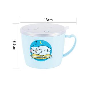 Cangkir minum anak-anak, Stainless Steel, cangkir susu desain kartun dengan tutup 500ml - Product Image 2