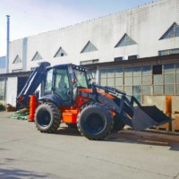Laris Backhoe dan Pemuat 4 Penggerak Roda Multi Guna Baru 3 T Ton 5 Ton Backhoe Loader Baru Harga Dijual Backhoe Loader