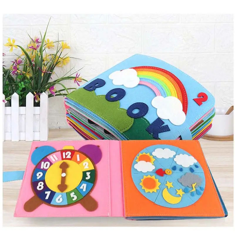 Girl Boy activity Felt Montessori Parent-child Interaction my quiet book kids Baby toys felt book