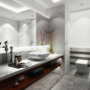 Mẫu Gạch Lát Sàn Hội Trường Bằng Sứ Đánh Bóng Đá Cẩm Thạch Trắng 600X1200 - Product Image 3