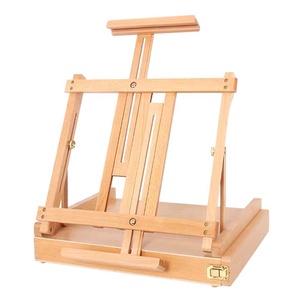 Chevalet de peinture et de dessin pliable <span class=keywords><strong>en</strong></span> <span class=keywords><strong>bois</strong></span> pour enfants, <span class=keywords><strong>table</strong></span> de bureau d'école réglable, fournitures artistiques professionnelles W&K EW05B - Product Image 1
