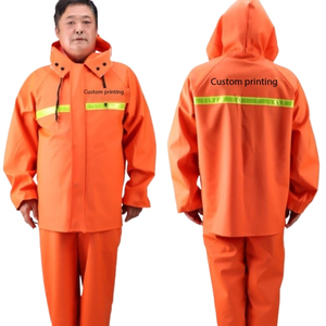 Ensemble de vêtements de pluie réfléchissants personnalisables pour l'aquaculture marine et la pêche - Product Image 1