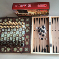 Chinois éducatif apprentissage jeu d'échecs jouet échecs en bois Backgammon ensemble fabricants avec dames