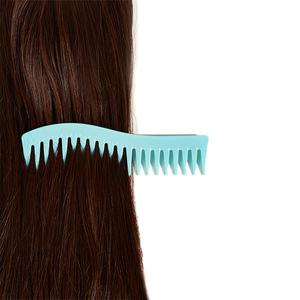 Peigne à cheveux ultra fin à dents larges en plastique pour lisser et coiffer, grande taille, usage domestique, couleur macaron, violet, rose, bleu - Product Image 3