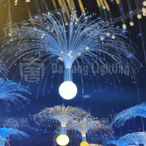 Lámpara decorativa LED RGB con diseño de medusa de fibra óptica para exteriores, ideal para parques, paisajes y exhibiciones festivas. - Product Image 3