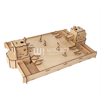 Puzzle en bois 3D Wincent, champ de bataille militaire, char, soldat, lanceur de canons, kit de modèle DIY, jeu de stratégie, cadeau pour enfants