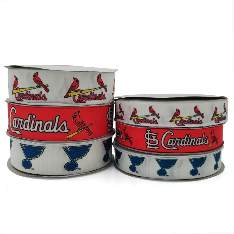 โอเคริบบิ้นผ้ากรอสเกรนของทีมกีฬา Louis Cardinals