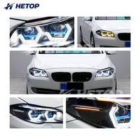 Phares HETOP F10 2011-2017 Série 5, double couleur, personnalisation spéciale, style RGB, LED DRL avant uniques, Plug and Play pour BMW