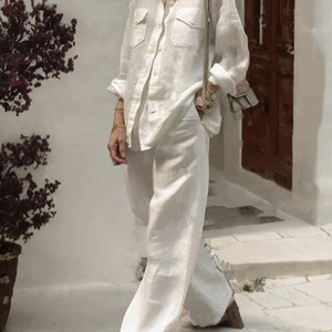 Nueva Colección de Otoño, Ropa de Mujer, Camisa de Manga Larga Holgada, <span class=keywords><strong>Pantalones</strong></span> de Dos Piezas - Product Image 1